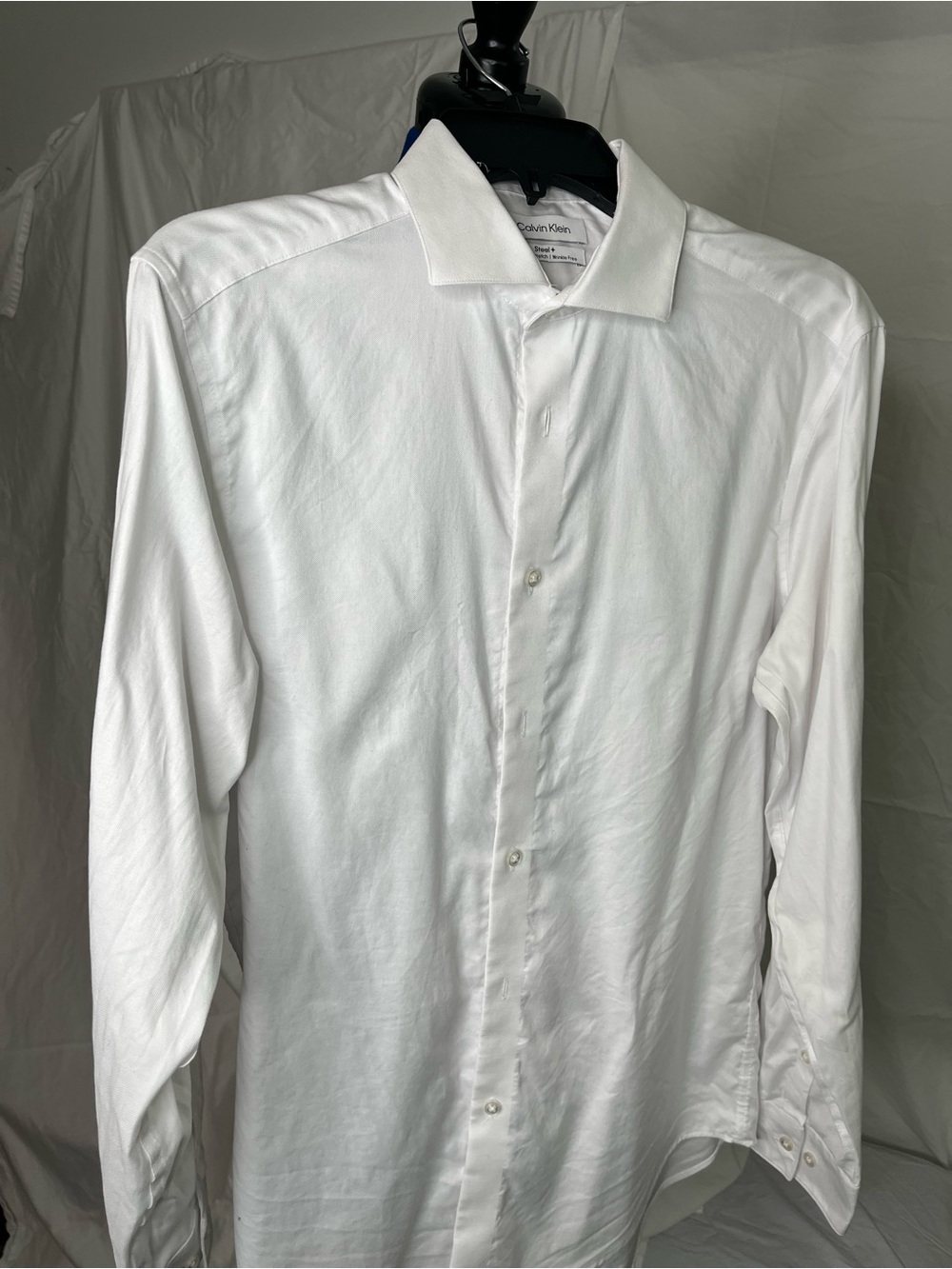 Calvin Klein Men’s White Button-Front Dress Shirt